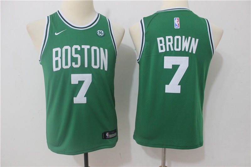 NBA Celtics 7 Jaylen Brown Green Swingman Nike Youth Jersey