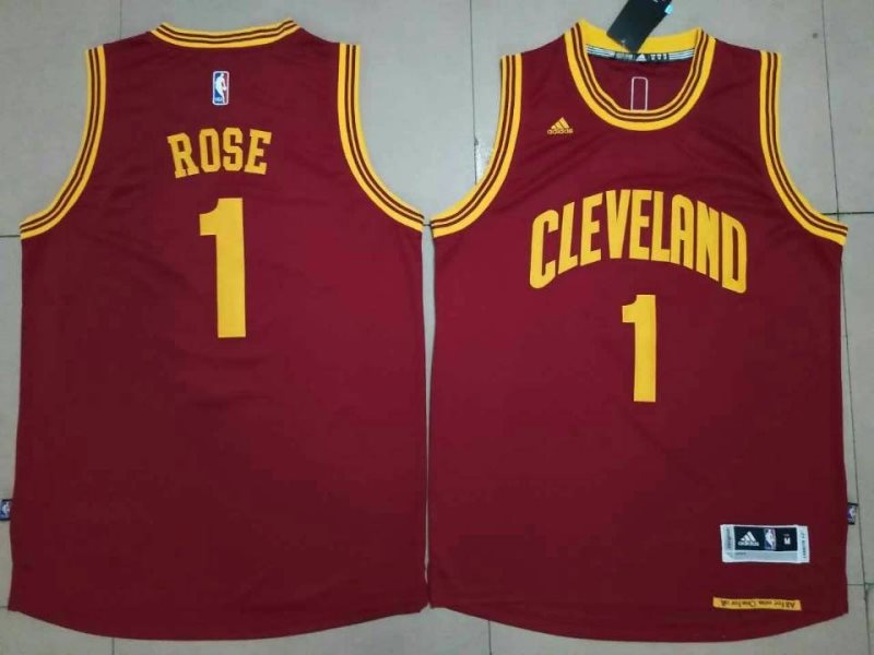 NBA Cleveland Cavaliers 1 Derrick Rose Red Men Jersey