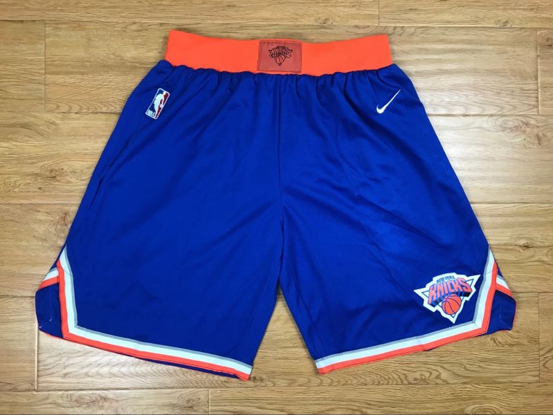 NBA Knicks Blue Nike Authentic Shorts