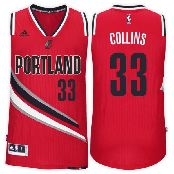 Adidas Blazers 33 Zach Collins Alternate Red 2017 NBA Draft Men Jersey