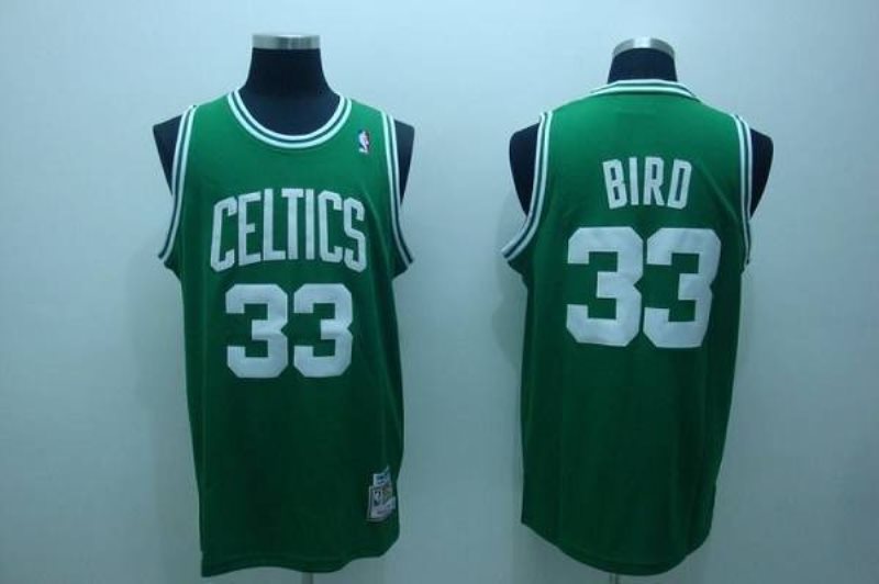 NBA Celtics 33 Larry Bird Green Throwback Men Jersey