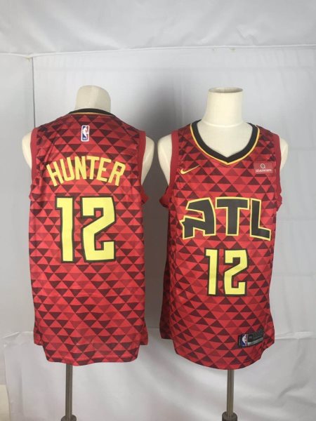 NBA Hawks 12 De'Andre Hunter Red Nike Men Jersey