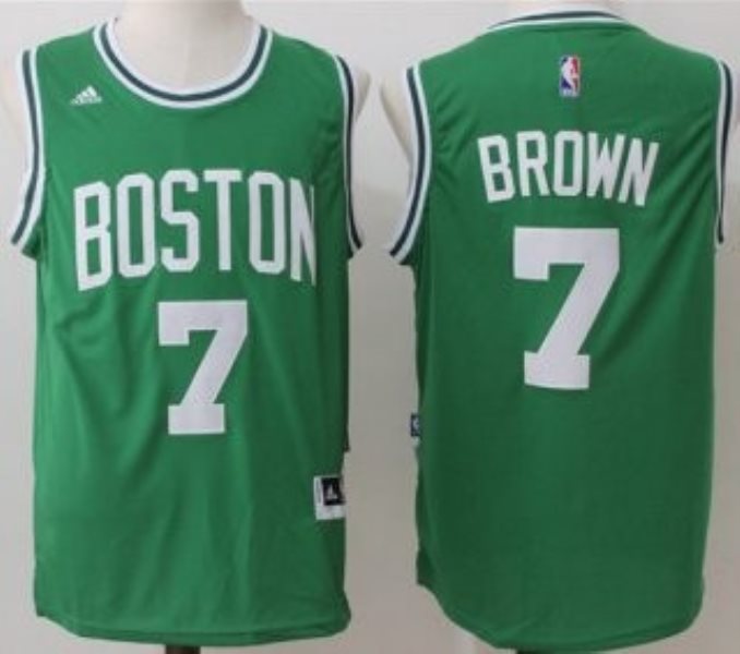 NBA Celtics 7 Jaylen Brown Green Adidas Men Jersey