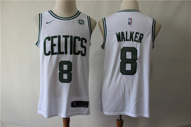 NBA Boston Celtics 8 Kemba Walker White Nike Men Jersey with logo