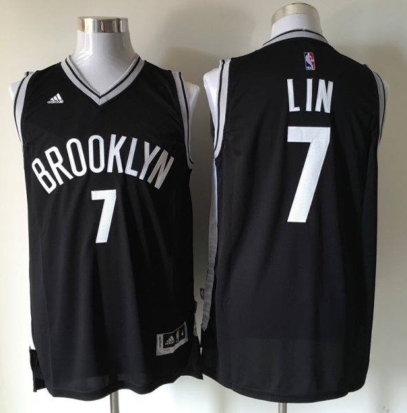 NBA Nets 7 Jeremy Lin Black Swingman Men Jersey
