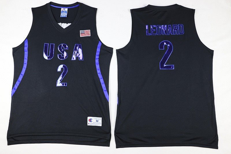 2016 Team USA Kawhi Leonard Black Basketball Jersey