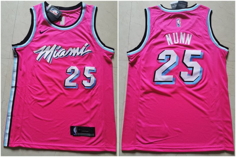NBA Heat 25 Kendrick Nunn Pink Nike Men Jersey
