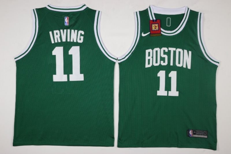 NBA Celtics 11 Kyrie Irving 2017-18 Green Nike Men Jersey