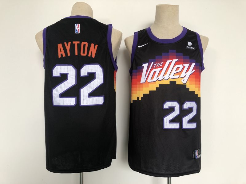 NBA Suns 22 Deandre Ayton Black 2020-21 City Edition Nike Men Jersey