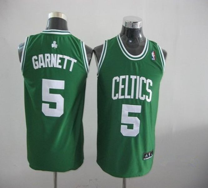 NBA Celtics 5 Kevin Garnett Green Men Jersey