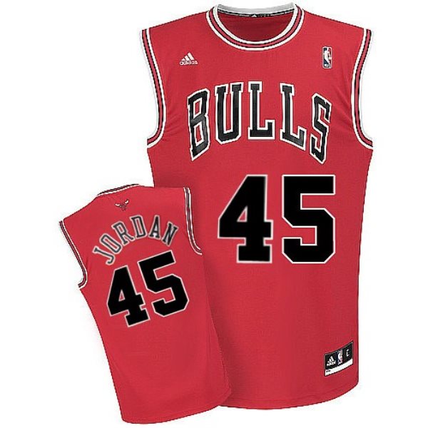 NBA Bulls 45 Jordan Red Men Jersey
