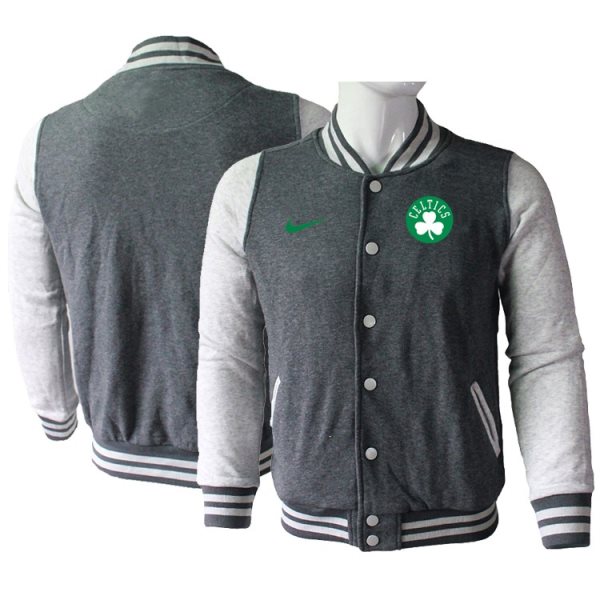 NBA Boston Celtics Blank Dark Grey Nike Wool Jacket