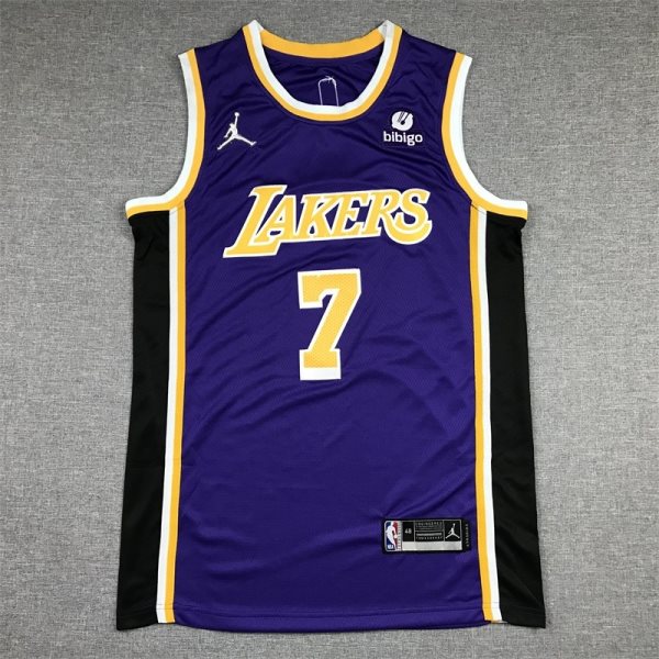 NBA Lakers 7 Carmelo Anthony Purple Jordan New Logo Men Jersey