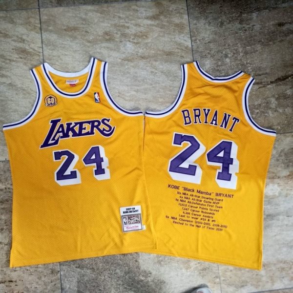 NBA Los Angeles Lakers 24 Kobe Commemorate Men Jersey