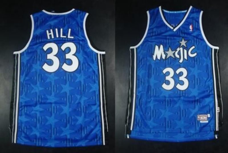 NBA Magic 33 Grant Hill Blue Men Jersey