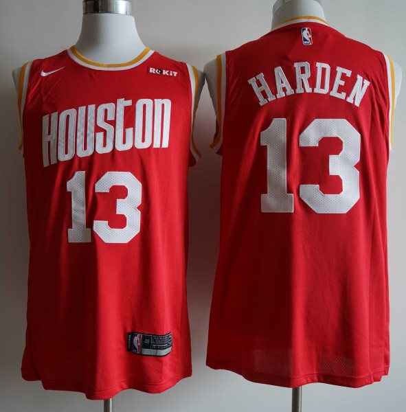 NBA Rockets 13 James Harden Red Nike Swingman Men Jersey With Logo