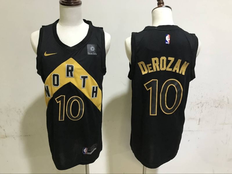 NBA Raptors 10 DeMar DeRozan Black City Edition Nike Men Jersey
