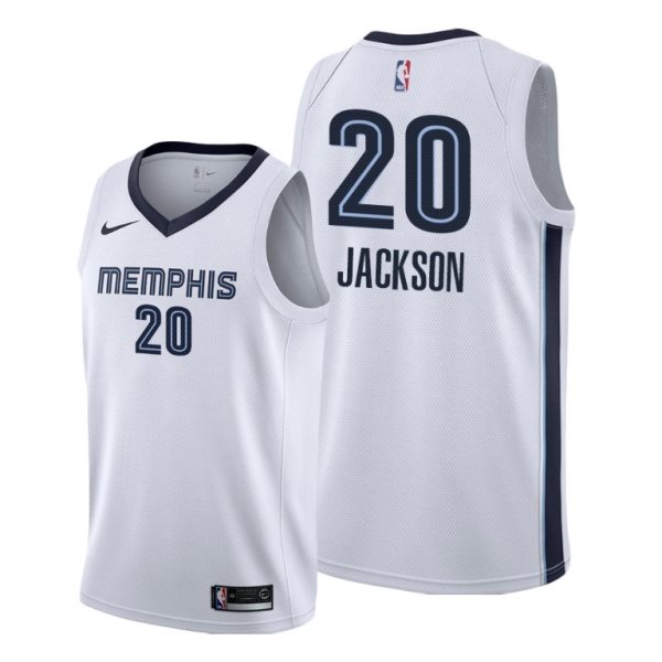 NBA Memphis Grizzlies 20 Josh Jackson White Nike Men Jersey