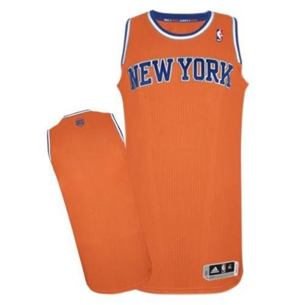 NBA Knicks Blank Orange Alternate Revolution 30 Men Jersey