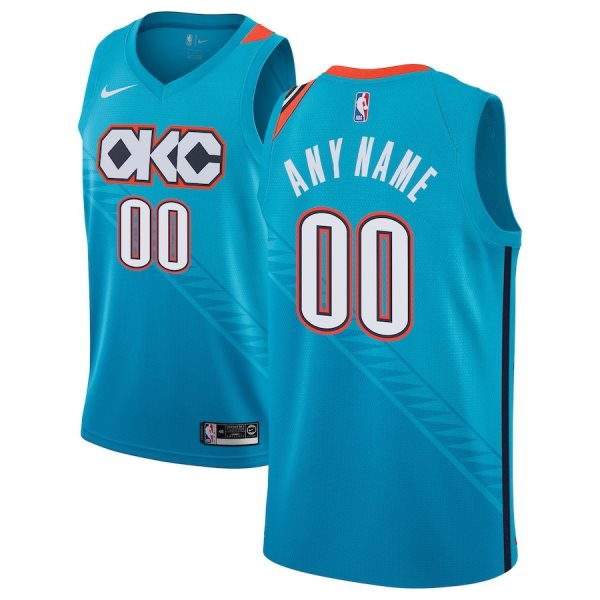 NBA Thunder Customized Light Blue 2018-19 City Edition Nike Men Jersey