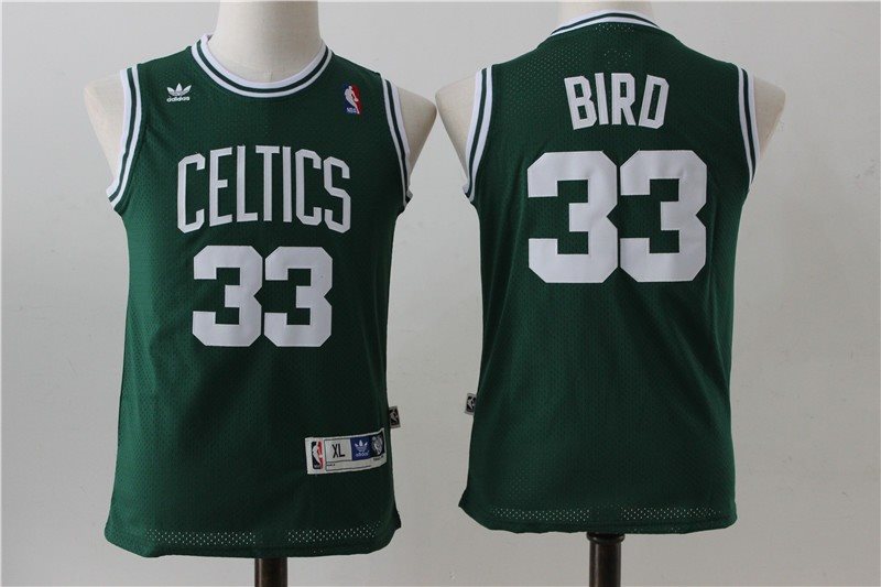 NBA Celtics 33 Larry Bird Green Youth Jersey