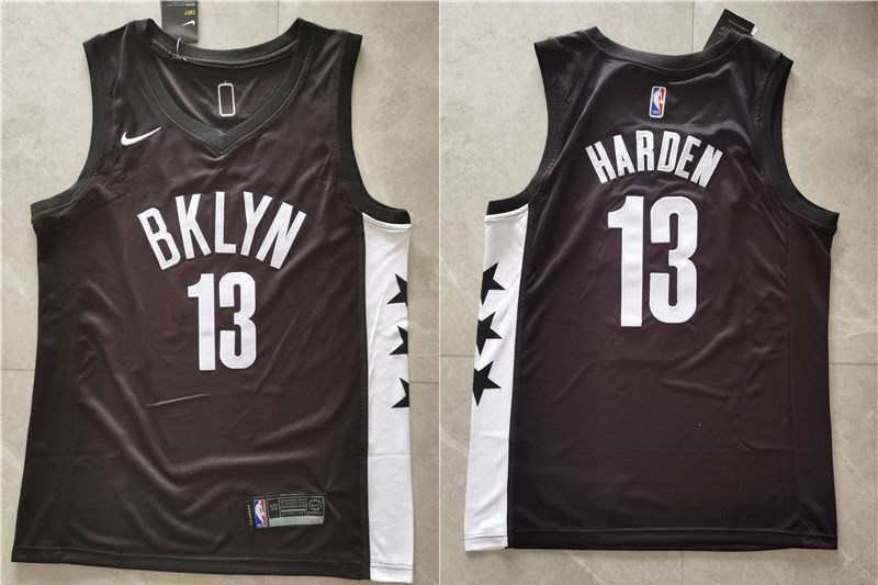 NBA Nets 13 James Harden Black Nike Men Jersey