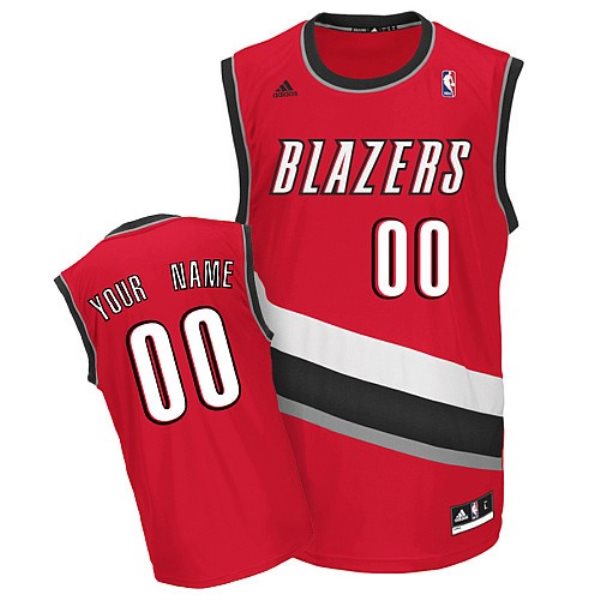 NBA Blazers Red Customized Men Jersey