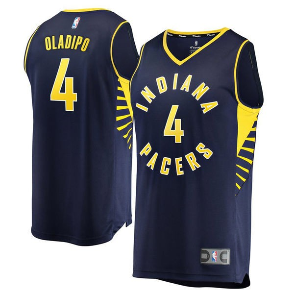 NBA Pacers 4 Victor Oladipo Navy Statement Edition Men Jersey