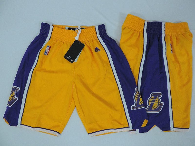 Los Angeles Lakers Yellow NBA Shorts