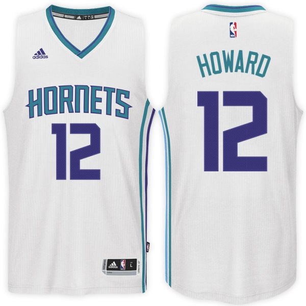 NBA Charlotte Hornets 12 Dwight Howard White Swingman Men Jersey