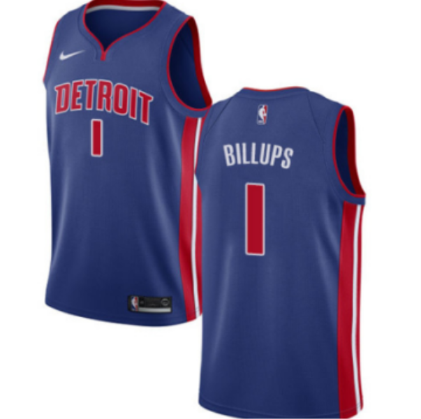 NBA Pistons 1 Chauncey Billups Blue Nike Men Jersey