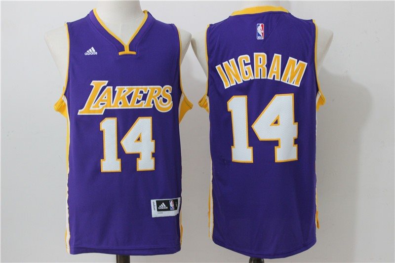 NBA Lakers 14 Brandon Ingram Purple Men Jersey