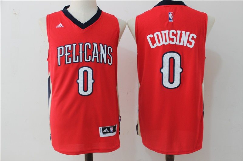 NBA Pelicans 0 DeMarcus Cousins Red Swingman Men Jersey