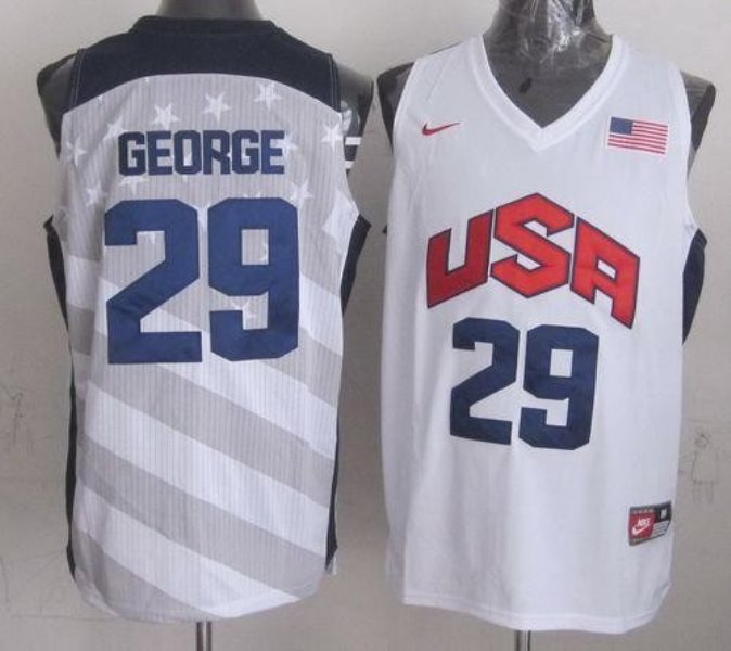 2012 Olympics Team USA No.29 Paul George White Men's Basketball Jersey