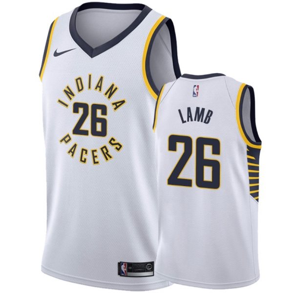 NBA Pacers 26 Jeremy Lamb White Nike Men Jersey