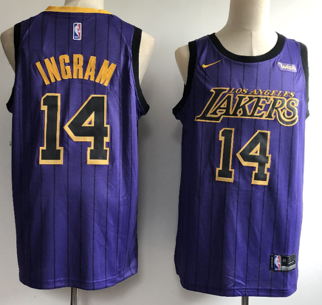 NBA Lakers 14 Brandon Ingram 2018-19 City Edition Purple Nike Men Jersey