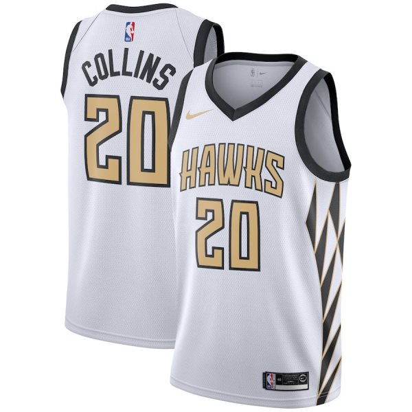 NBA Hawks 20 John Collins White 2018-19 City Edition Swingman Nike Men Jersey