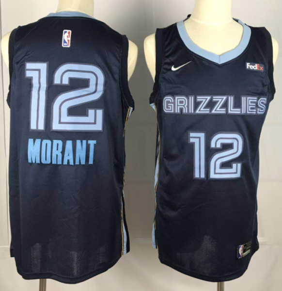 NBA Grizzlies 12 Ja Morant Navy 2019 Draft Nike Men Jersey