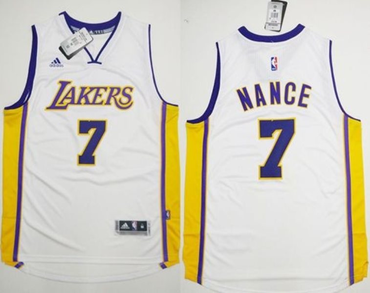NBA Lakers 7 Larry Nance White Men Jersey