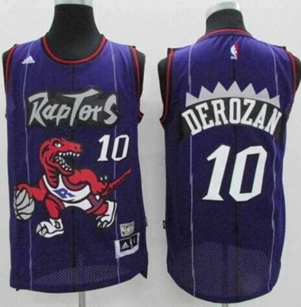 NBA Raptors 10 DeMar DeRozan Purple Hardwood Classics Men Jersey
