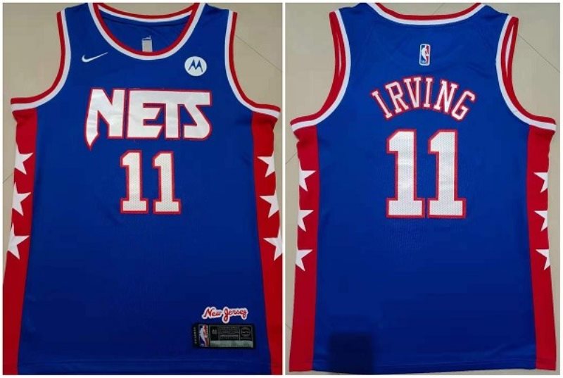 NBA Nets 11 Kyrie Irving Blue Basketball Nike Men Jersey