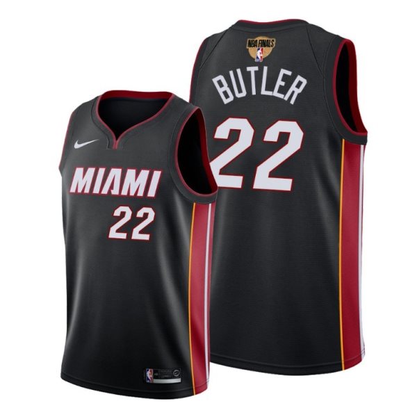NBA Heat 22 Jimmy Butler Black 2020 Finals Bound Association Edition Men Jersey