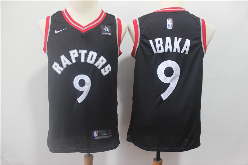 NBA Raptors 9 Serge Ibaka Black Nike Swingman Men Jersey