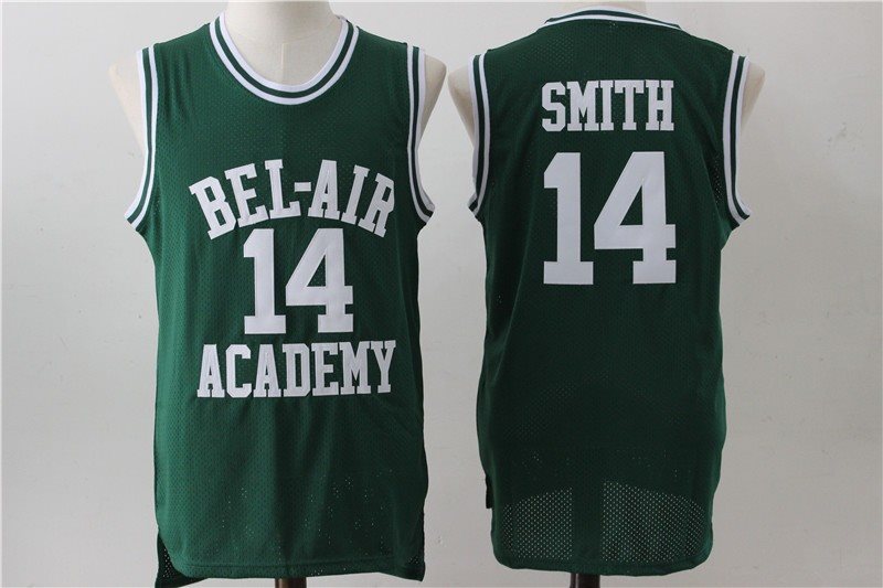 Bel-Air Academy 14 Smith Green High School Basketball Jersey
