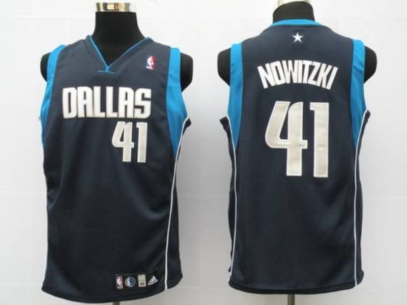NBA Mavericks 41 Dirk Nowitzki Blue Men Jersey