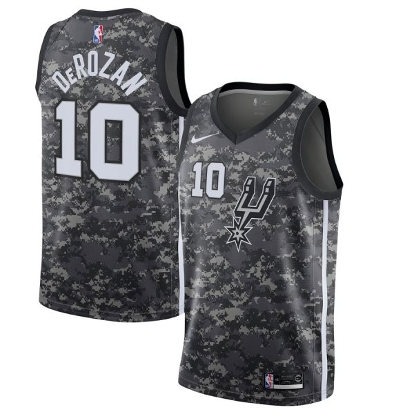 NBA Spurs 10 DeMar DeRozan Camo 2019-20 City Edition Nike Men Jersey