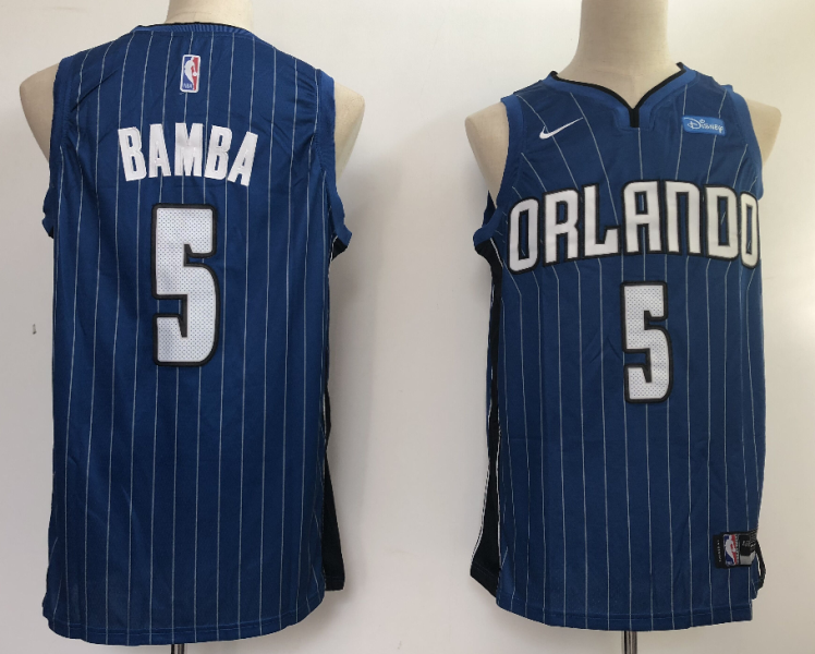 NBA Magic 5 Mohamed Bamba Blue 2018 NBA Draft Nike Men Jersey