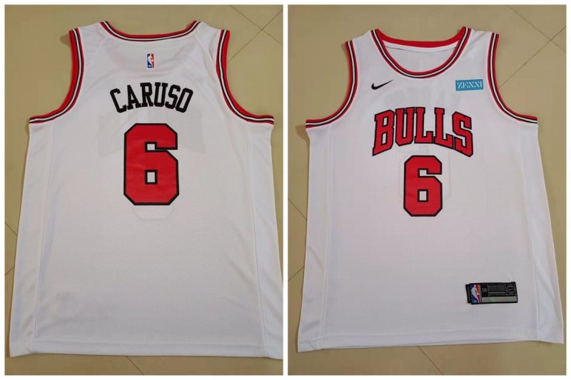 NBA Bulls 6 Alex Caruso White Men Jersey