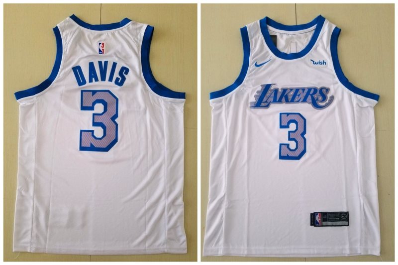 NBA Lakers 3 Anthony Davis White 2020-21 City Edition Nike Men Jersey