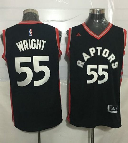 NBA Raptors 55 Delon Wright Black Men Jersey